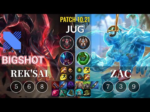 DRX BigShot Rek'Sai vs Zac Jungle - KR Patch 10.21