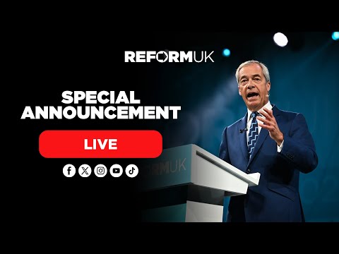 LIVE: A special announcement from Reform UK. 👀