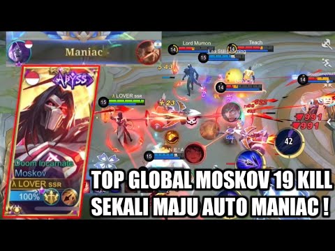 TOP GLOBAL MOSKOV BANTAI PUBLIK SAMPE MANIAC, SAVAGE LARI DALAM BASE - MOBILE LEGENDS