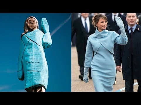Controversial Melania Trump statue unveiled in Slovenia