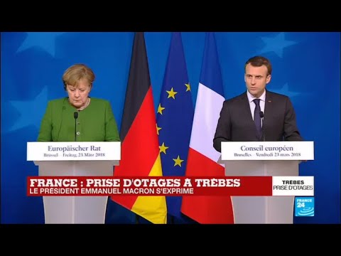 Emmanuel Macron speaks out on the hostage-taking in Trèbes