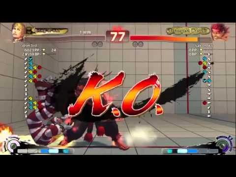 【SSF4 AE2012】Sasaki (Cody)　vs　sako (Evil Ryu)