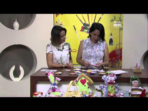 Mulher.com 31/01/2013 Priscila Cunha - Chaveiro ovelhinha  parte 1