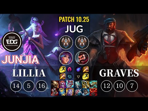 EDG JunJia Lillia vs Graves Jungle - KR Patch 10.25