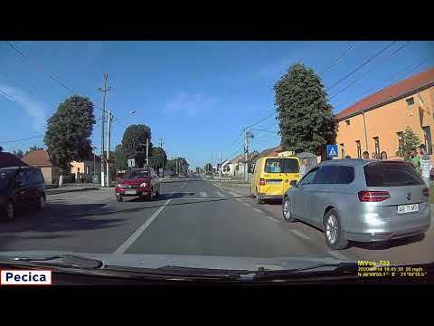 Driving through Pecica (the main central street) - July 14, 2020