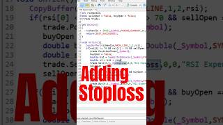 RSI Expert Advisor in One Minute (stop loss) MQL5 Tutorial #algotrading #tradingbot #stockmarket
