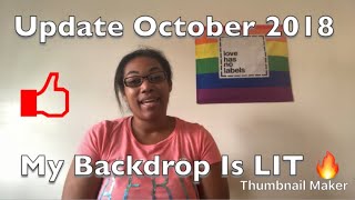 Update October 2018 | Setting up video studio | Backdrop | Vlog