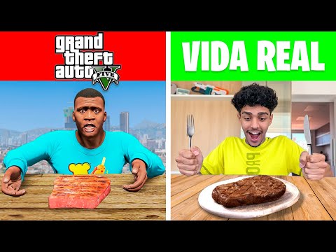 COMENDO AS COMIDAS DO GTA 5 NA VIDA REAL!