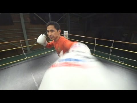 体感☆フリッカージャブ　ボクシングマンガの必殺技を体感　#１