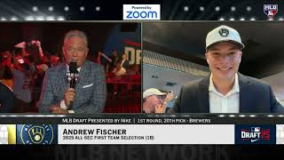 Andrew Fischer Talks About Being Draft 20th Overall in 2025 MLB Draft!