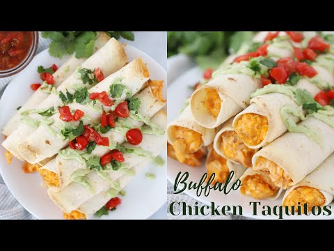 Buffalo Chicken Taquitos - EASY BAKED TAQUITO RECIPE