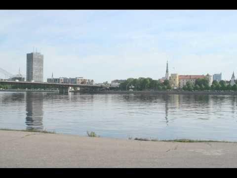 View of the City of Riga from A-B dambis ''Peninsuls''.wmv