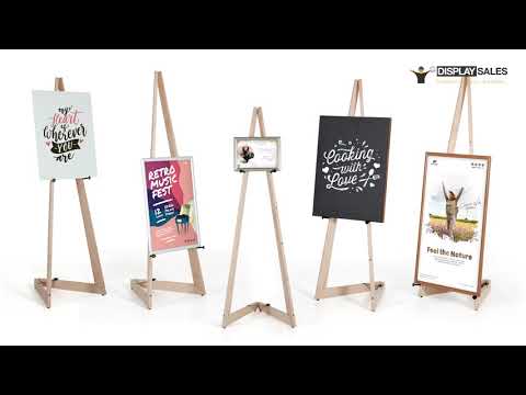 DISPLAY SALES Mobile Staffelei Holz (Aufbauanleitung) | Werbedisplays einfach erklärt