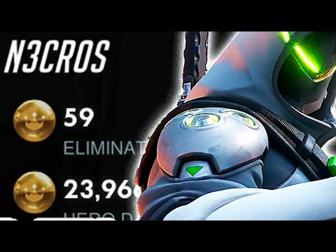 59 ELIMS! 23K DMG! POTG! NECROS INSANE NANO GENJI GAMEPLAY OVERWATCH SEASON 31 TOP 500