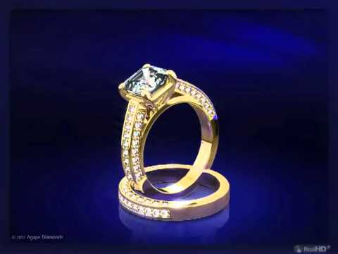 2.60Ct Asscher Cut Engagement Ring In Yellow Gold