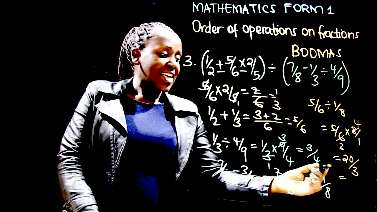 Form 1 Math Teacher Agnes Mugo - Order of Operations on Numbers