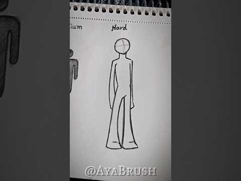 How to draw stick man from easy to hard #tutorials  #sketching #howtodraw #stickman #fyppppp #fypシ