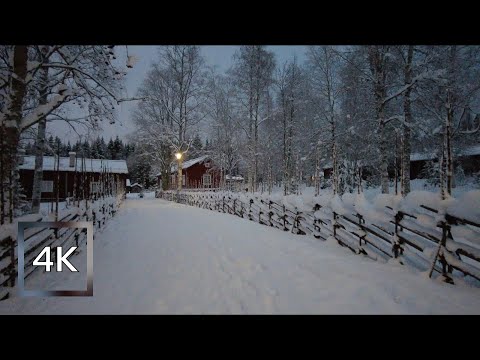 Christmas walk from forest to town center | Northern Sweden