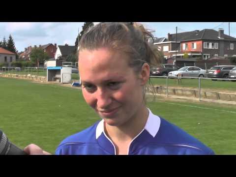 Eleen Kimps na de wedstrijd Eva's Tienen - Lierse B op 26 04 2014