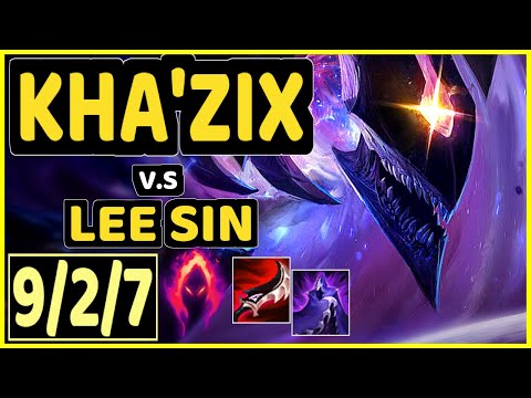 BLUERZOR (KHA'ZIX) vs LEE SIN - 9/2/7 KDA JUNGLE CHALLENGER GAMEPLAY - EUW