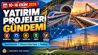 Türkiye'de Yeni Yatırım Projeleri | Demiryolu, Enerji ve Doğal Gaz (10–16 Ekim 2