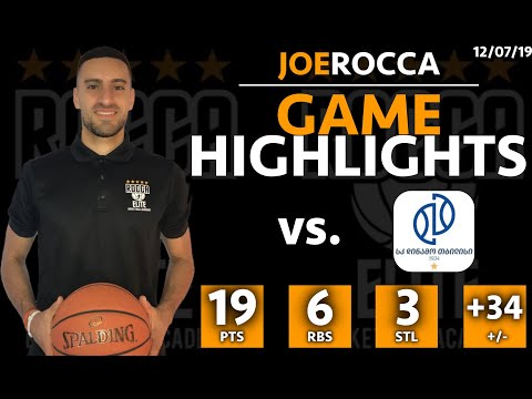 Joe Rocca [#32 White] - Game vs. BC Dinamo Tbilisi Highlights - 19pts, 6rbs, 3stl, +34 P/M