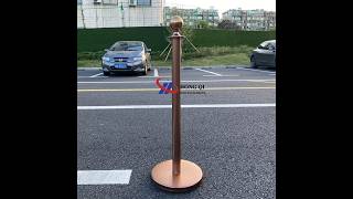 40 Inch Copper Ball Top Elegant Crowd Control Stanchions & Rope Barrie