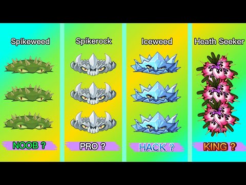 ICEWEED vs HEATH SEEKER vs SPIKEWEED vs SPIKEROCK - Who Will Win? - PvZ 2 v9.3.1 MAX LEVEL