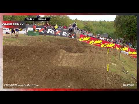 Geerts crash | MX2 Race 2 | MXGP of Charente Maritime 2022