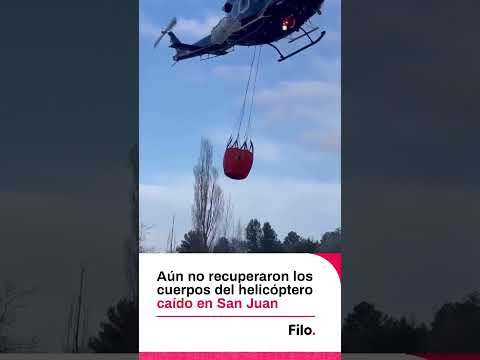 Los cuerpos del helicóptero caído en San Juan aún no fueron recuperados
