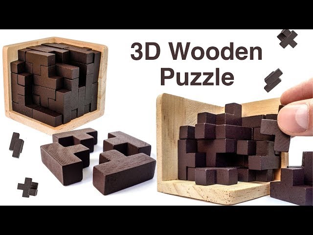 Vídeo relacionado con Rompecabezas 3D De Madera de Sharp Brain Zone. Desarrolla Habilidades de Genio con Sus Piezas en Forma de T Que se Ajustan como en Tetris. Juguete Educativo para Niños y Adultos. (Original)