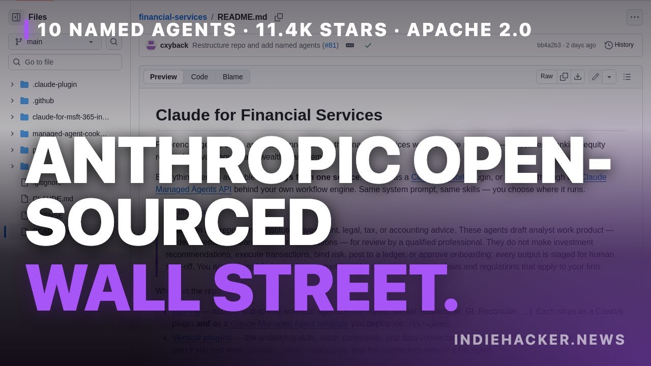 Anthropic just open-sourced Wall Street (11.4k stars)