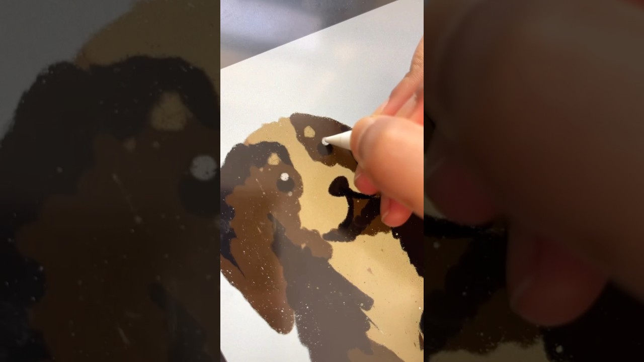 Redesigning a dog walker poster from the park #dog #illustration #procreate