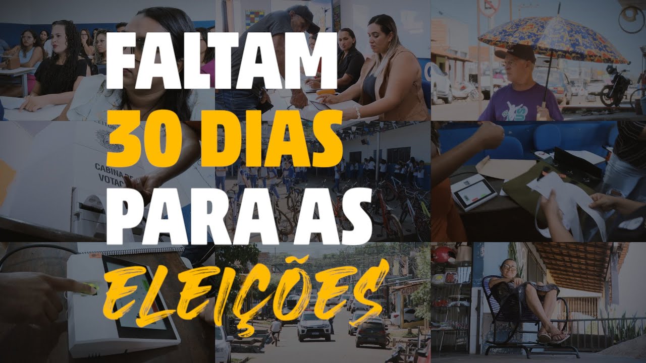 Faltam 30 dias para as Eleições Municipais 2024