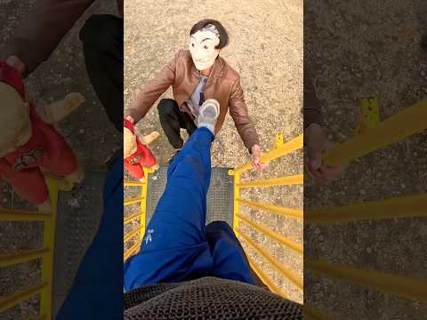 Parkour vs money heist rooftop playground most popular video😨😱😨???#viral #funny #funnyheist #fyb