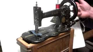preview picture of video 'Ornate Gilt and Mother of Pearl Antique 1871 Singer 12 12k Treadle Sewing Machine 733853'