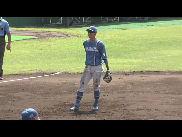 【ファーム】ファイターズ・若林晃弘 三塁線を襲う鋭い打球を止める好守を見せる!! 2025年7月6日 埼玉西武ライオンズ 対 北海道日本ハムファイターズ