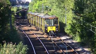 preview picture of video 'Tyne and Wear Metro-Metrocars 4090 and 4049 passing Bridge 1126 (Shiremoor)'