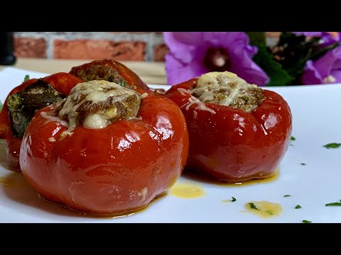 PEPERONI RIPIENI CON CARNE E FORMAGGIO E SPIEDINI DI CARNE TRITATA - COME FARE PEPERONI RIPIENI