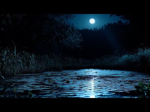 Sounds from the Bayou Swamp - Frogs, Peepers and Crickets at Night, Summer Night Nature for Sleeping