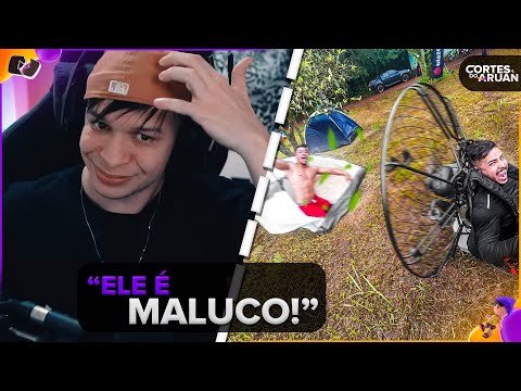 ARUAN REAGE: ACORDEI MEUS AMIGOS COM MEU PARAMOTOR 😂 (RENATO GARCIA) - Cortes do Aruan