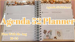 AGENDA 52 PLANNER SETUP | PLAN WITH ME AUGUST 18-24