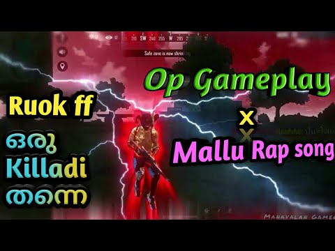 Mass Op 🎯Gameplay Highlights⚠️ × തീ 🔥Malayalam Rap song || Ruok ff 💯|| Headshot Clips 😈