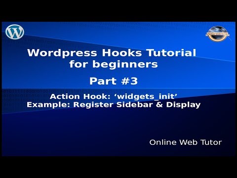 Wordpress Hooks Tutorial for beginners from scratch 3 Action hook widgets init register widget