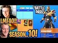 Streamers React to ALL *NEW* Battle Pass Items & Season X (10) Challenges! - Fortnite Moments