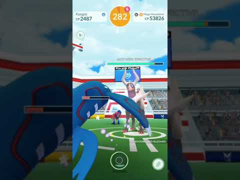 [Mega Houndoom] Types (Dark+fire) Raid Battle💥💥💥- Pokemon Go