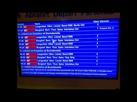 SBB Ansage - Zurzeit halten keine Züge in Wynigen (@Herzogenbuchsee)