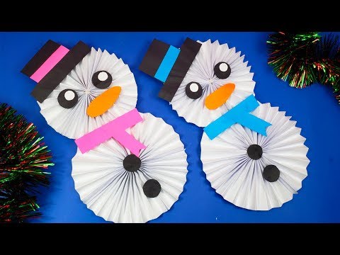 ☃️COMO HACER UN MUÑECO DE NIEVE DE PAPEL ☃️ MANUALIDADES PARA NAVIDAD