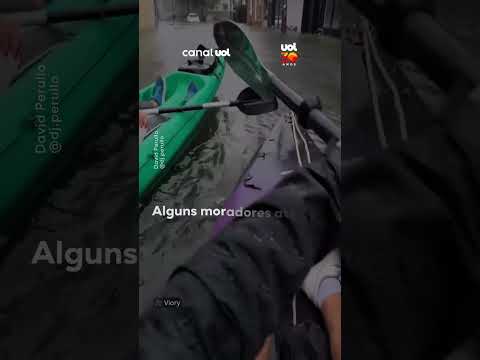Enchente em Nova York: moradores usam caiaques nas ruas alagadas após fortes chuvas