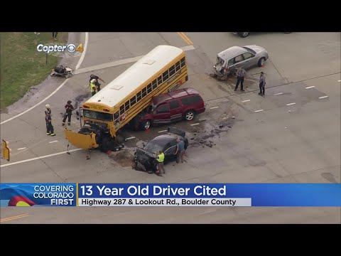 Colorado State Patrol: 13-year-old girl who took parents' car caused major crash involving school bu